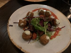 Vegan ‘bites’ (tasted like vegan chicken)  at Petronella in Kilkenny
