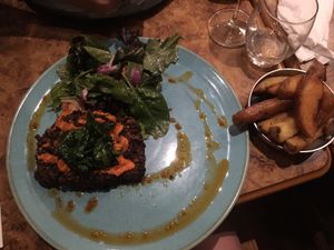 The vegan lentil loaf  at Petronella in Kilkenny