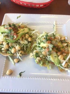 Chickpea tostadas  at Totopos Mexican Restaurant in Naperville