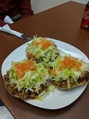 Veggie tostadas at Totopos Mexican Restaurant in Naperville