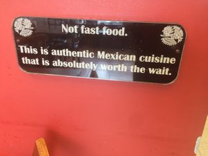 Not fast food  at Totopos Mexican Restaurant in Naperville