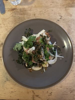 Incredible cauliflower dish  at Le Bec Jaune in Morzine