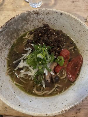 Vegan ramen  at Le Bec Jaune in Morzine