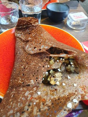 La galette vegan at La Crêperie des Alpes in Aix-les-bains