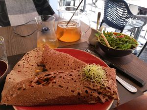 Vegan crêpe at La Crêperie des Alpes in Aix-les-bains
