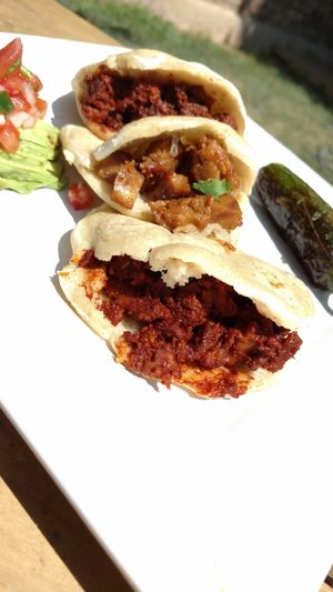 Vegan gorditas  at Tapatio Vegan Tacos - Food Trailer in San Antonio