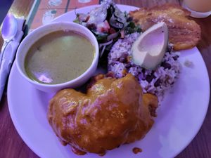 Monday special: a delish Caribbean plate at Huacamole Vegan Food in San Pedro