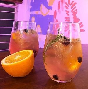 Gin tonic  at Huacamole Vegan Food in San Pedro