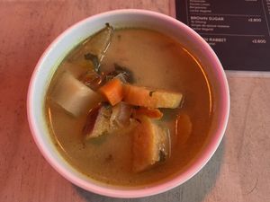 Sopa del día  at Huacamole Vegan Food in San Pedro