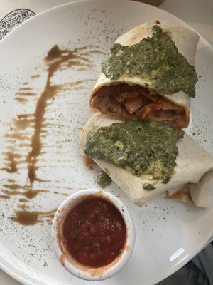 Pizza wrap  at Huacamole Vegan Food in San Pedro