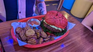 Pantera Rosa at Huacamole Vegan Food in San Pedro