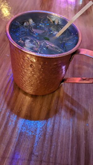 Moscow mule at Huacamole Vegan Food in San Pedro