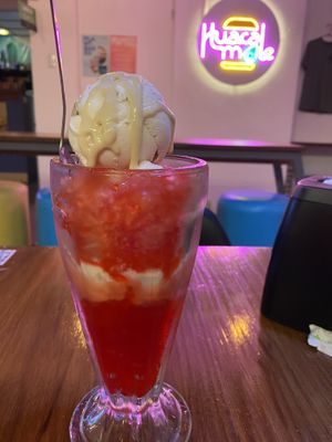 Churchill  at Huacamole Vegan Food in San Pedro