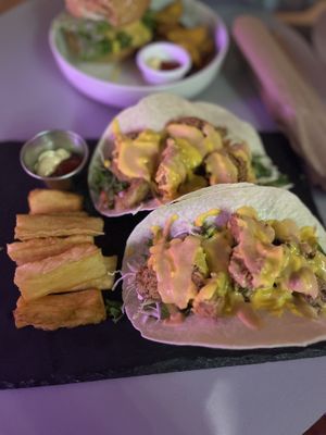   at Huacamole Vegan Food in San Pedro