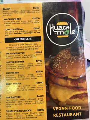 The whole menu!   at Huacamole Vegan Food in San Pedro