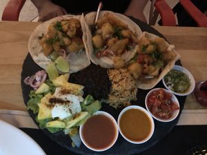 Cauli tacos vegan at Salsa Kitchen - Huay Kaew in Chiang Mai