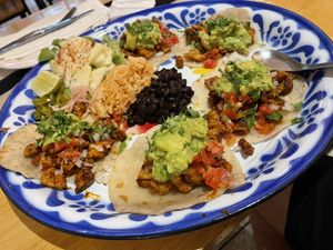 Vegan carnitas & guacamole soft tacos, 249 baht  at Salsa Kitchen - Huay Kaew in Chiang Mai