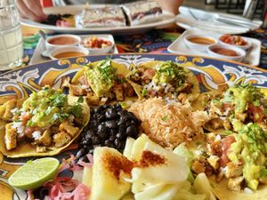 Vegan carne asada & guacamole soft tacos (259 THB)  at Salsa Kitchen - Huay Kaew in Chiang Mai
