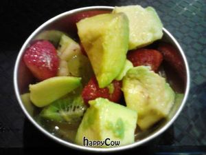 Fruits for dessert at Bosque Bambu in Montevideo