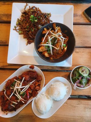 Vegan dish at the bottom at Wok in Krakow