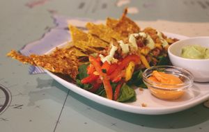 Raw Vegan nachos! at Casa da Tocha in Portimao