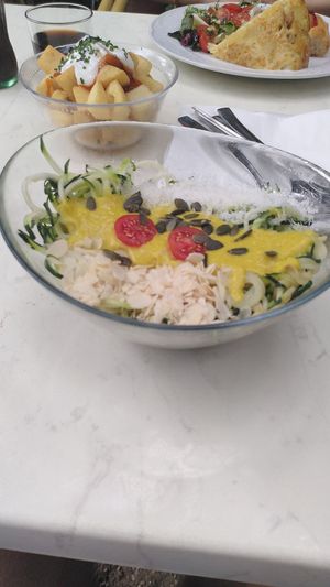 Courgette noodles at La Mar de Vins in Mallorca