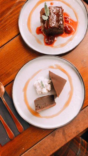 Brownie and sticky toffee cake (amazing!!) at Mr. & Mrs. Watson in Amsterdam