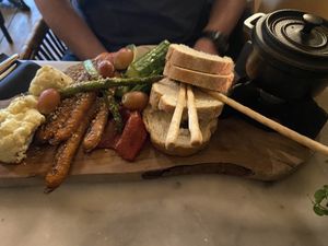 Cheese fondue (OMG!)  at Mr. & Mrs. Watson in Amsterdam