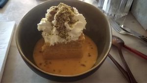 Vegan pie with a pecan nut topping. Delicious 👍 at Mr. & Mrs. Watson in Amsterdam