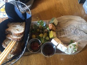 Grand platter of cheeses   at Mr. & Mrs. Watson in Amsterdam