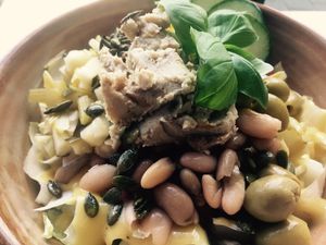 Salad, very delicious and filling. Served with bread, 12€ at Mr. & Mrs. Watson in Amsterdam