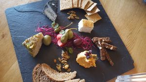Vegan cheese platter at Mr. & Mrs. Watson in Amsterdam