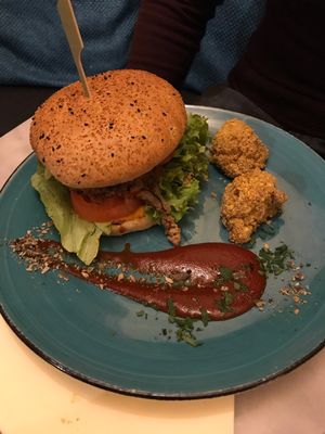 Seitan burger at Mr. & Mrs. Watson in Amsterdam