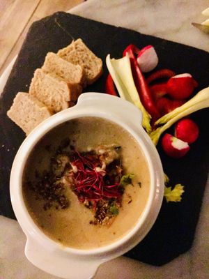 Vegan fondue  at Mr. & Mrs. Watson in Amsterdam