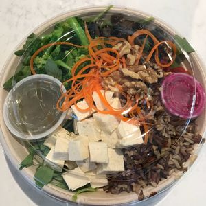 Rice mushroom bowl at Mama Matcha Green Bar in Provincetown