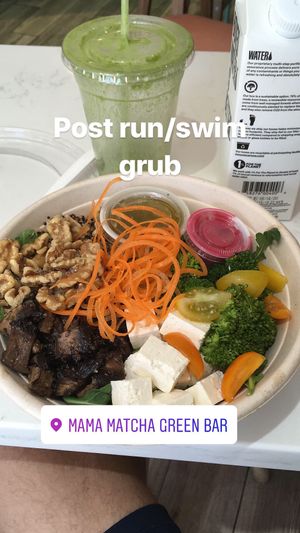 Mushroom bowl w/tofu at Mama Matcha Green Bar in Provincetown