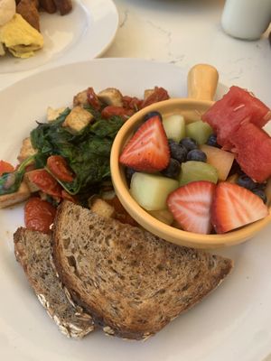 Vegan “scrambler"  at Liz's Cafe Anybody's Bar in Provincetown