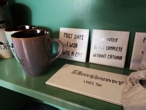 Some stuff for sale @ Cat café "Ditjes & Katjes". at Kattencafé Ditjes & Katjes in The Hague