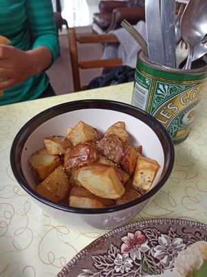 Herby spuds at Loves Cafe in Weston-super-mare
