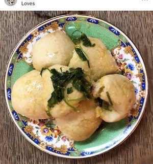 Garlic dough balls - vegan junk food night  at Loves Cafe in Weston-super-mare