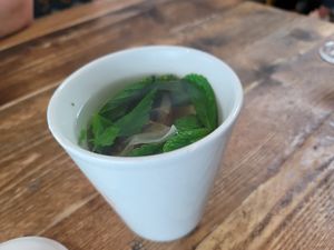 Moroccan mint tea at LHR - Giraffe - T5 in West London