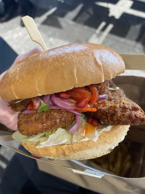 Chicken-free sandwich   at LHR - Giraffe - T5 in West London