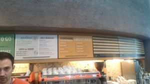 I took a smoothie on the front counter and was really disappointed at LHR - Giraffe - T5 in West London