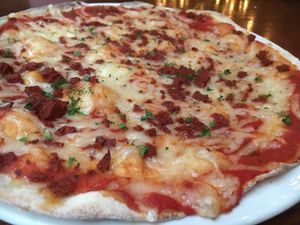 Veganroni  at BoHo Vegan Grill and Tapas Bar in Newcastle Upon Tyne