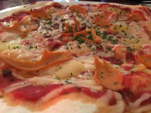 Hawaiian Pizza  at BoHo Vegan Grill and Tapas Bar in Newcastle Upon Tyne