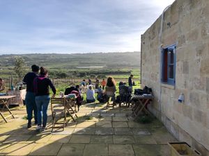Chill area at Vincent's Eco Farm in Zebbieh
