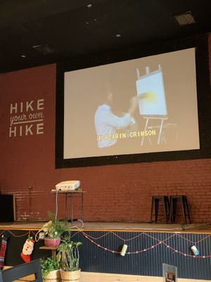 Used to be an old theater  at Mad Batter Food & Film in Sylva