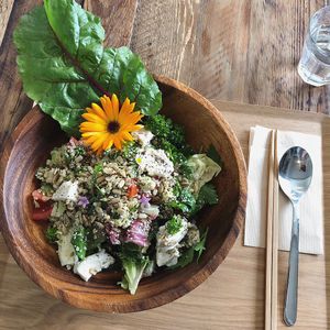 salad with mozzarella and nuts at plant-HOLIC in Ginowan