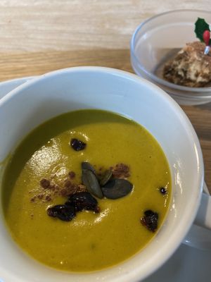 Pumpkin spice soup at plant-HOLIC in Ginowan