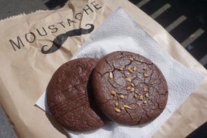 PB Choc and Double Choc cookies at Moustache - Central in Auckland